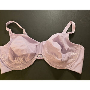 Vanity Fair Radiant Back Smoothing Bra 44DD Light Purple Underwire 76571